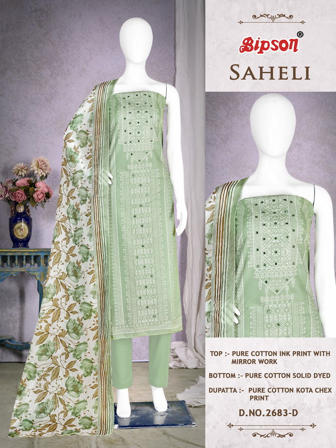 Saheli 2683 By Bipson Pure Cotton Dress Material Wholesale Market In Surat